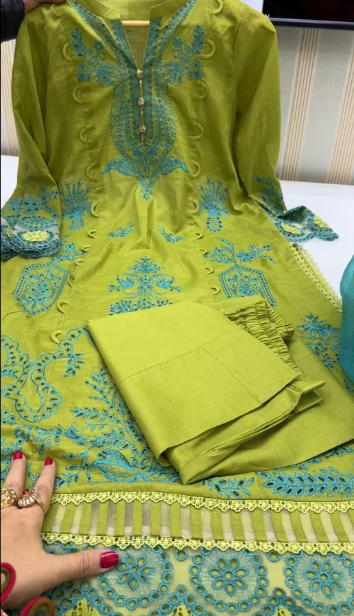 02-Piece Stitched Premium Quality Khaddar Embroidered