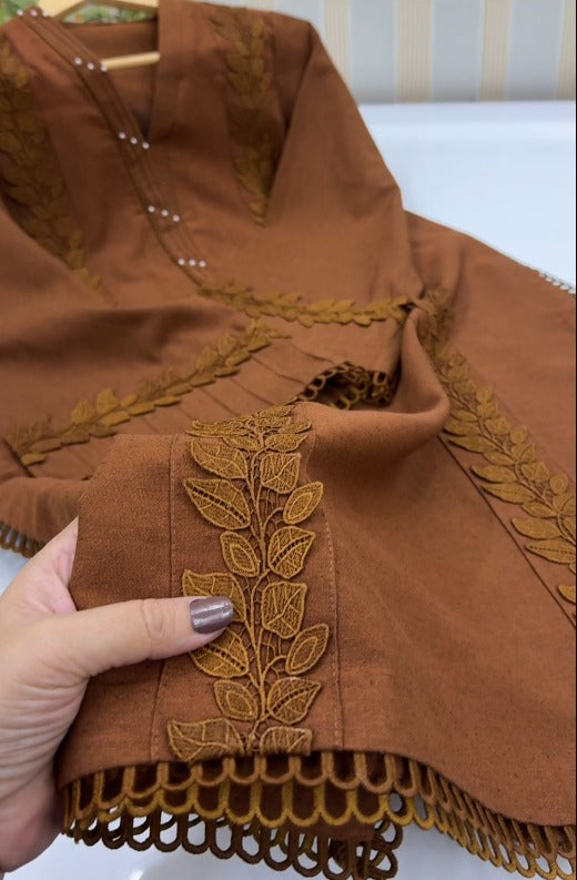 02-Piece Stitched Karandi Premium Collection