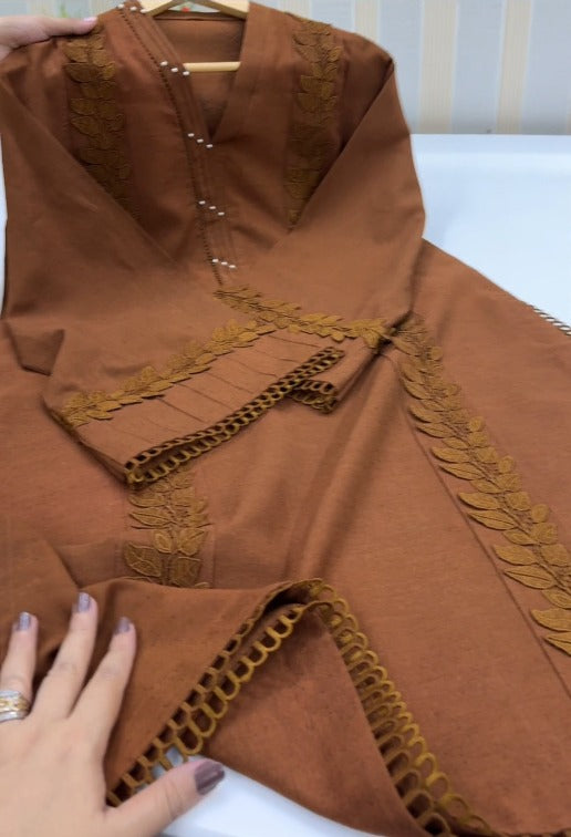 02-Piece Stitched Karandi Premium Collection