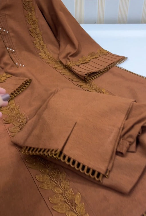 02-Piece Stitched Karandi Premium Collection