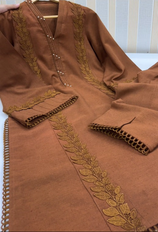 02-Piece Stitched Karandi Premium Collection